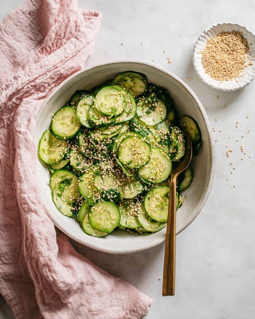 Easy 5 Minute Asian Cucumber Salad Recipe
