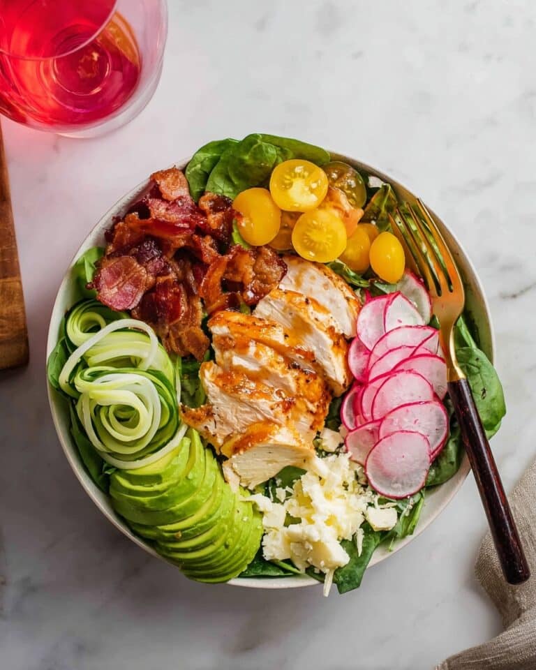 Loaded Chicken Salad with Honey Mustard Vinaigrette Recipe