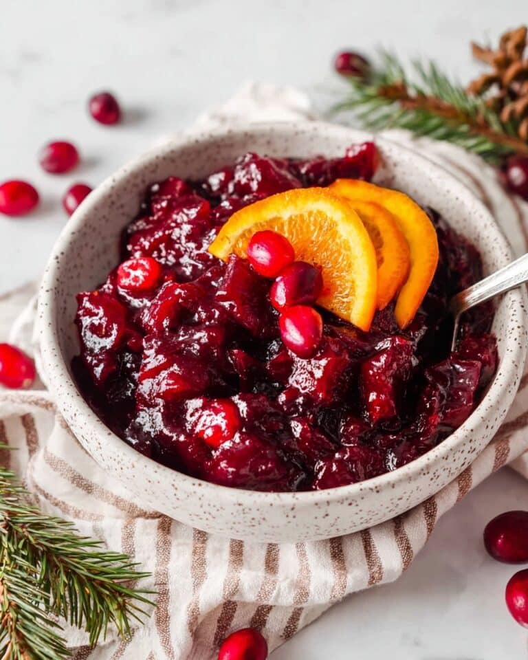 Elevated Apple Cranberry Sauce with Port Wine Recipe