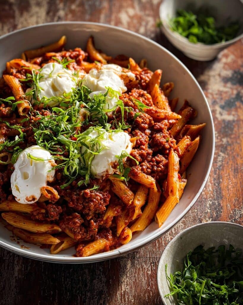 Easy One Pot Spicy Tomato Basil Pesto Pasta Recipe