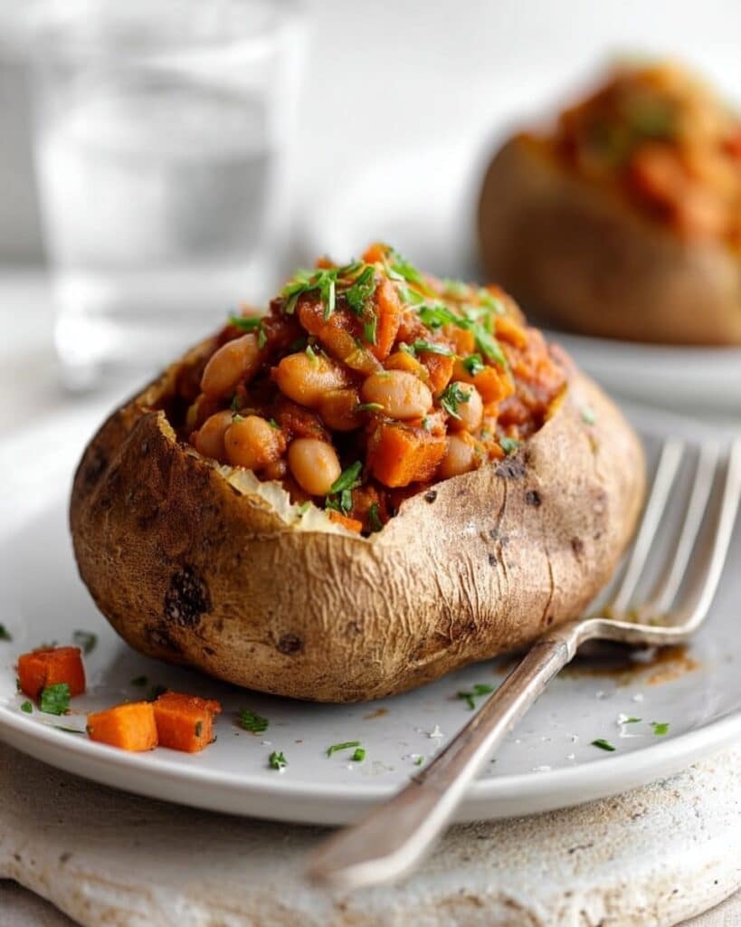 Jacket Potatoes with Home-Baked Cowboy Beans Recipe