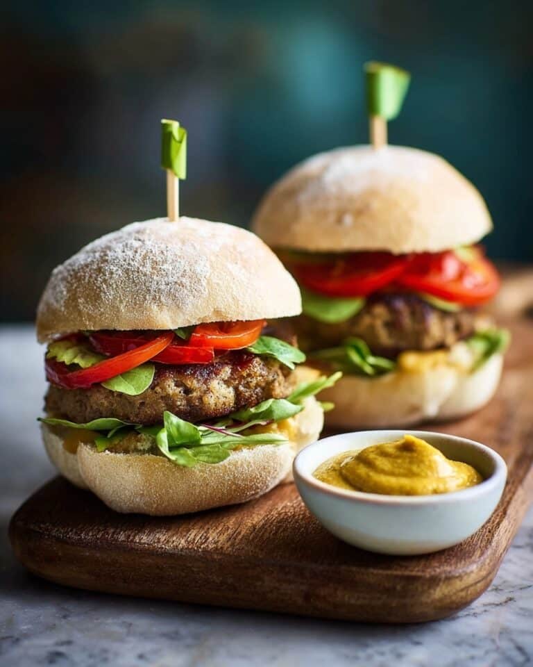 5-a-Day Mushroom and Bean Burger with Peach Ketchup and Panzanella Salad Recipe