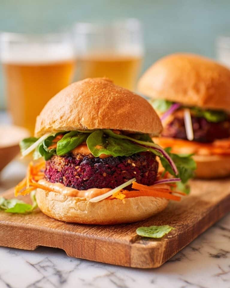 Ultimate Veggie Burger with Pickled Carrot Slaw Recipe