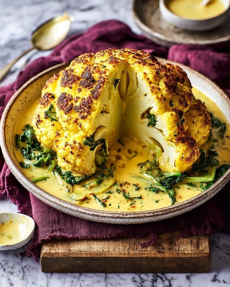 Whole Baked Cauliflower with Cheddar and Chives Recipe