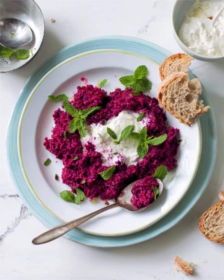 Beetroot Hummus with Lemon, Cumin, and Mint Recipe