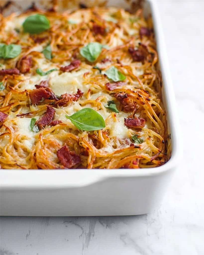 Tomato & Mozzarella Spaghetti Bake Recipe
