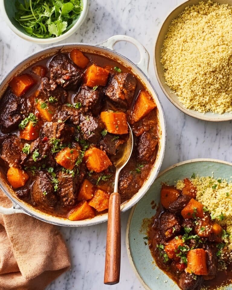 Slow Cooker Lamb Tagine with Dried Cherries and Sweet Potato Recipe