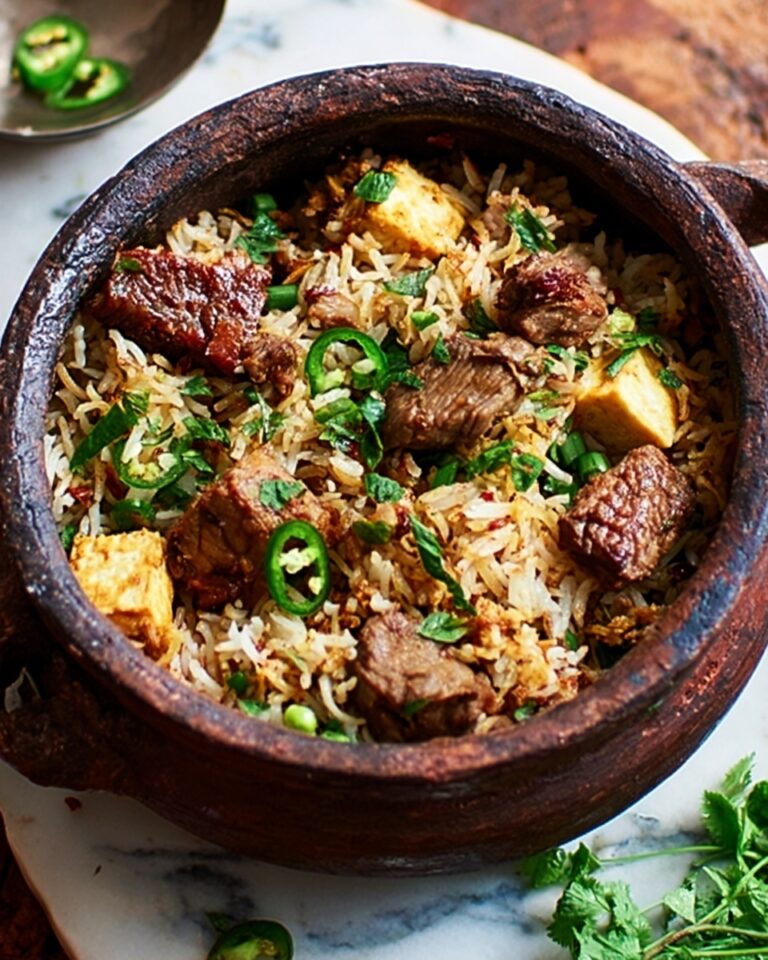 Lamb Biryani with Spinach and Paneer Recipe