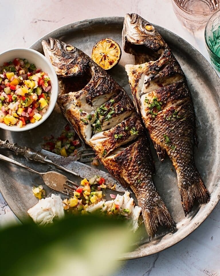 Jerk Sea Bass with Pineapple Salsa Recipe