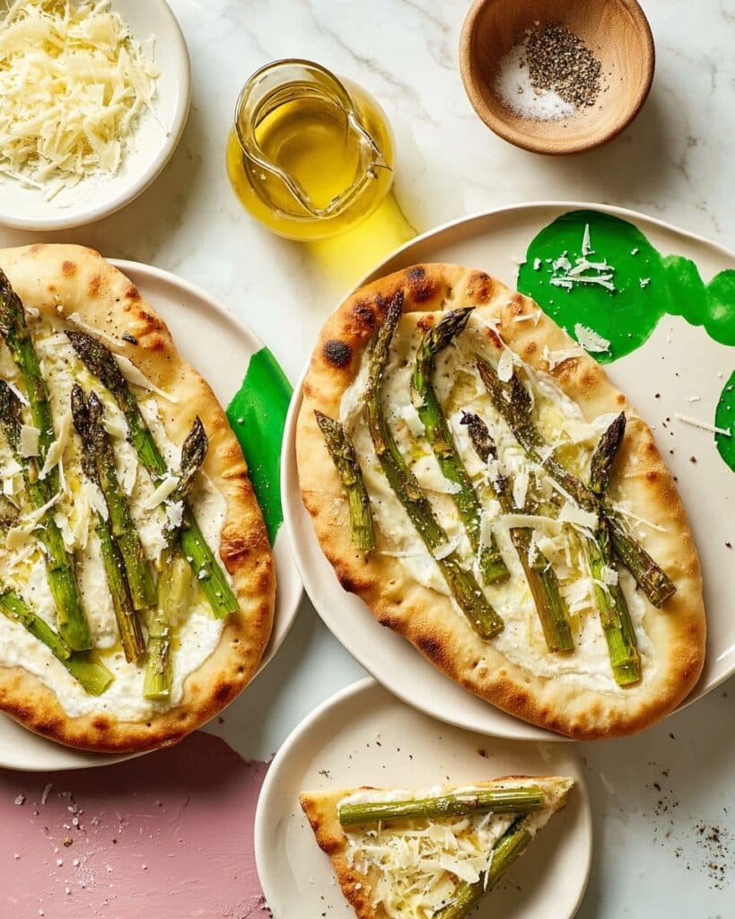 Asparagus, Ricotta & Lemon Pizzettes Recipe