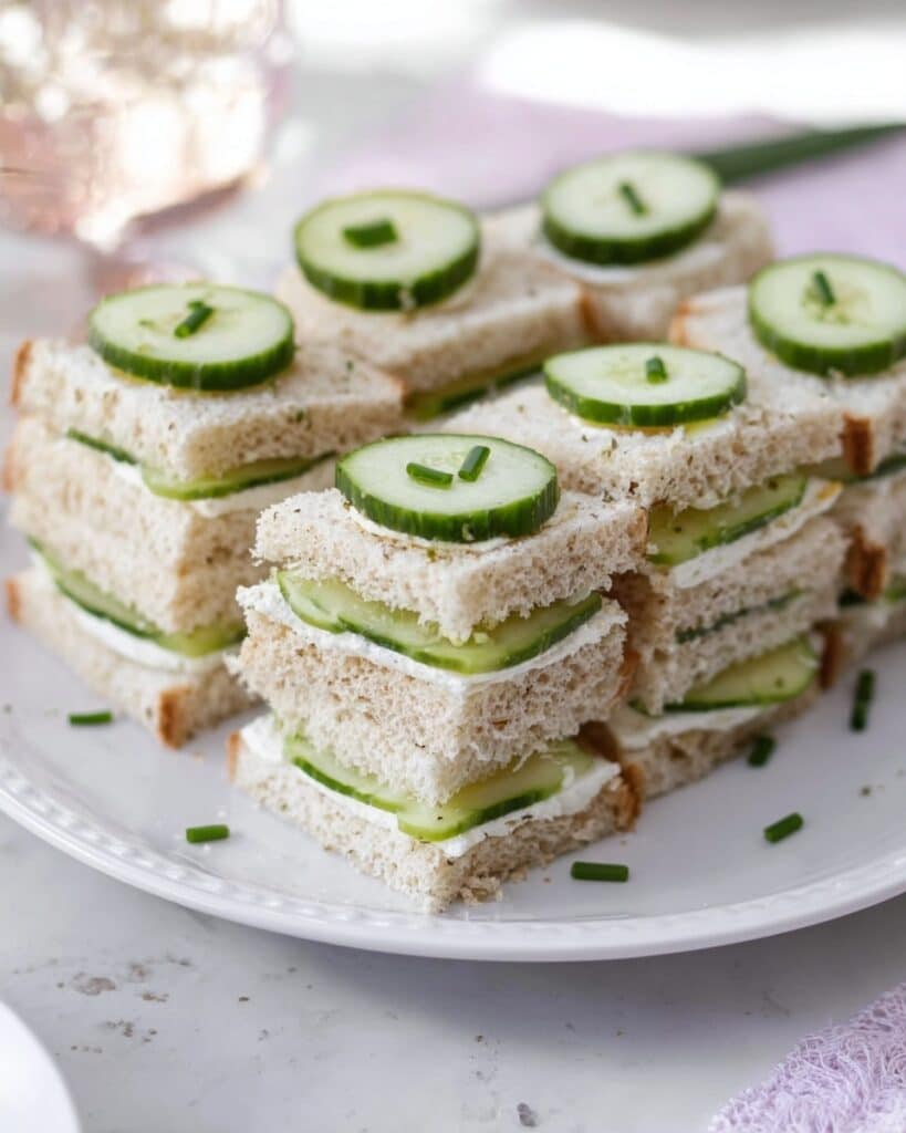 Cucumber & Herb Triple-Decker Sandwiches Recipe