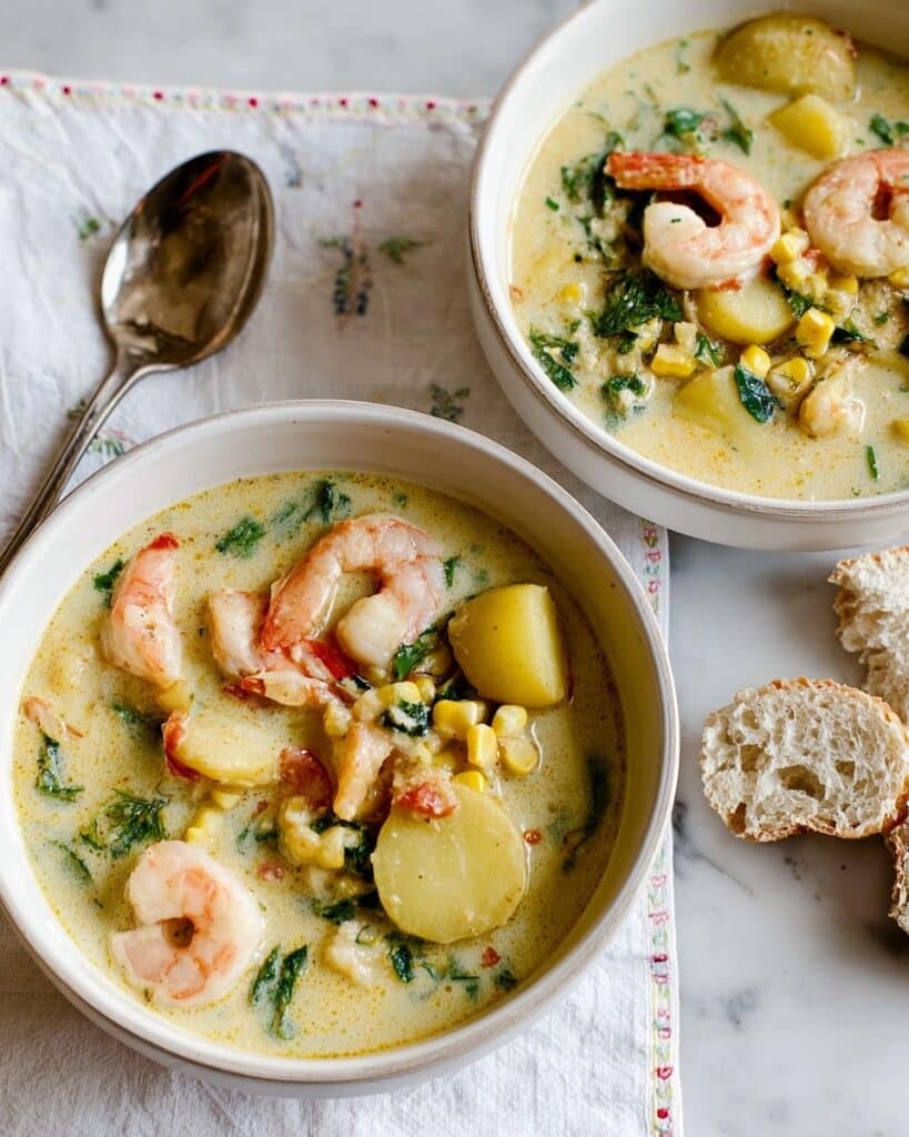 Garam Masala Prawn & Corn Soup Recipe