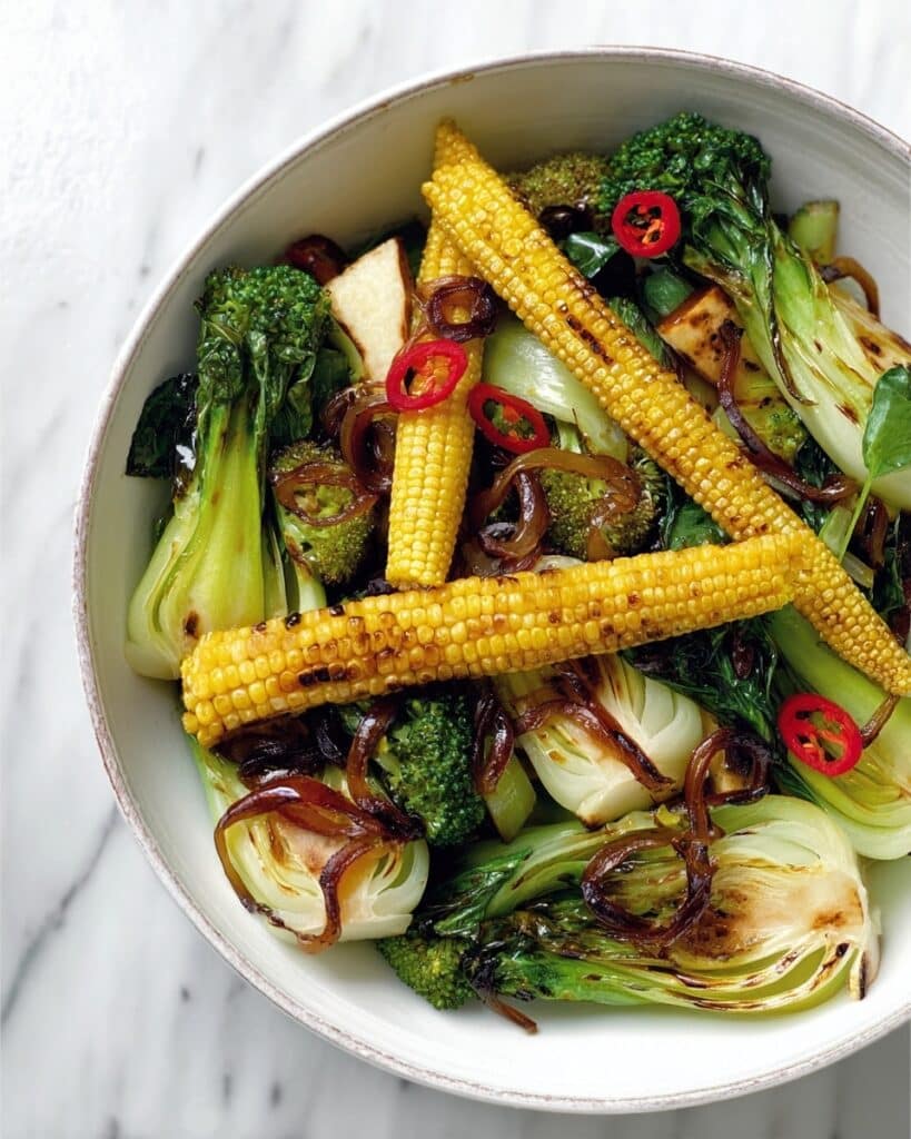 10-Minute Vegetable Stir-Fry with Soy and Sweet Chilli Sauce Recipe