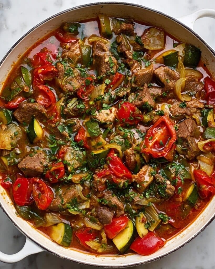 Mediterranean Lamb and Vegetable Stir-Fry Recipe