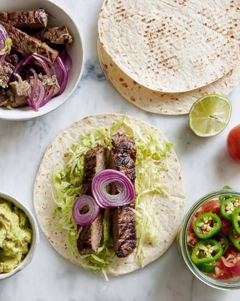 Steak & Onion Fajitas with Sweetcorn Salsa Recipe