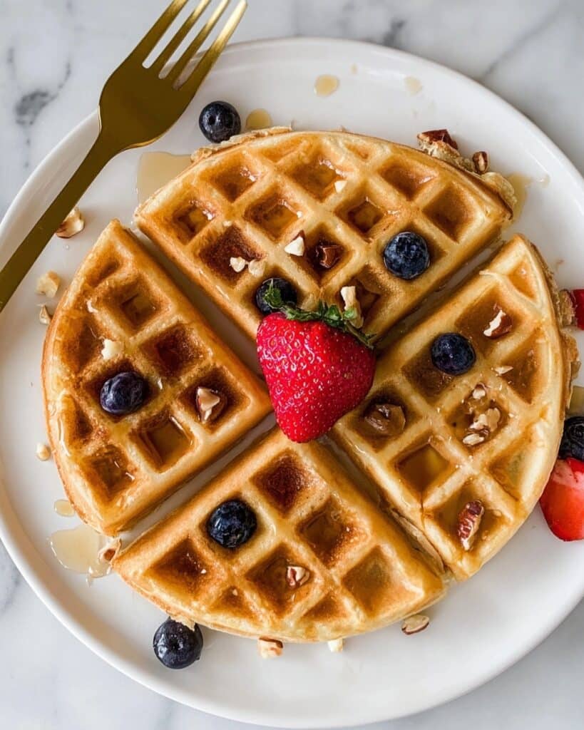 Protein Waffles with Berries and Nuts Recipe