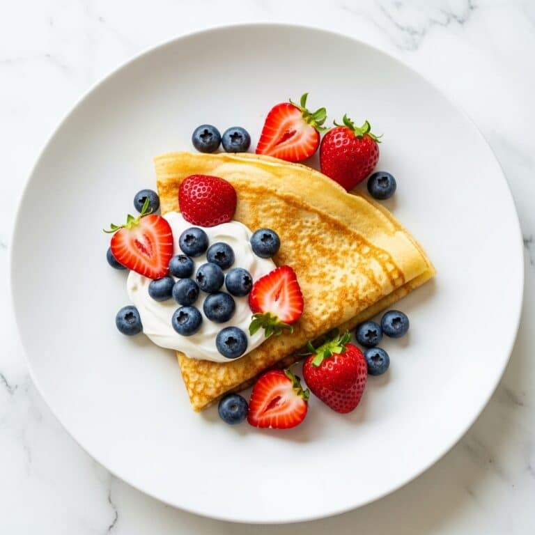 Berry Topped Sweet Crepes Recipe