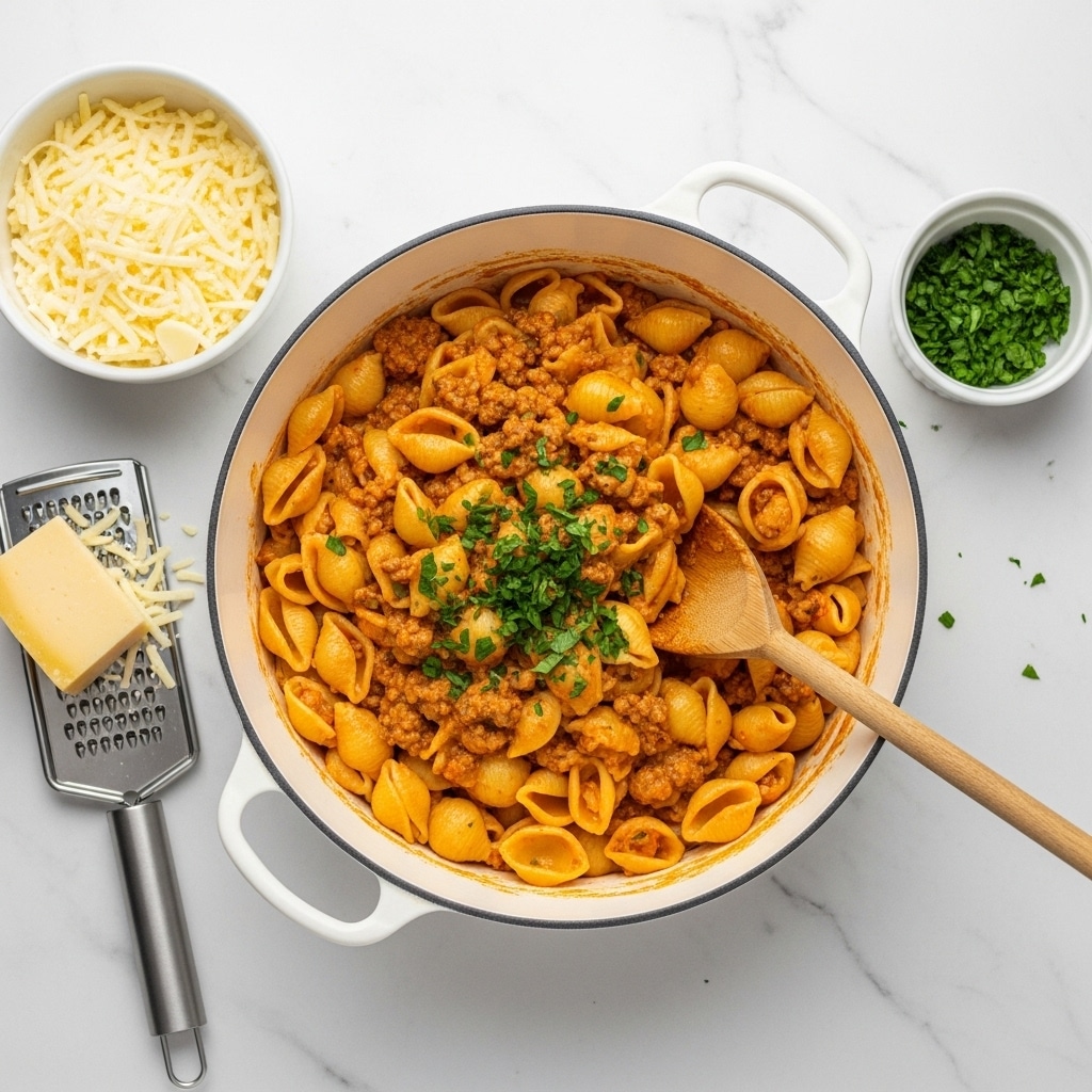 Creamy Beef and Shells Recipe