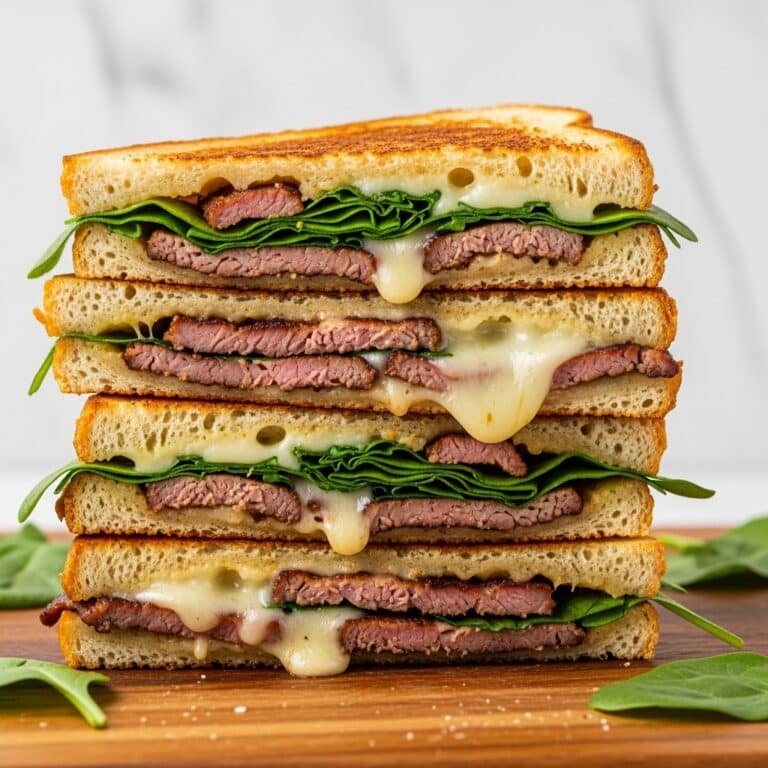 Oven Baked Steak and Arugula Sandwich Recipe