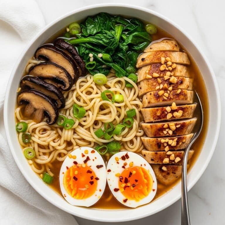 Homemade Ramen with Chicken, Mushrooms, and Bok Choy Recipe