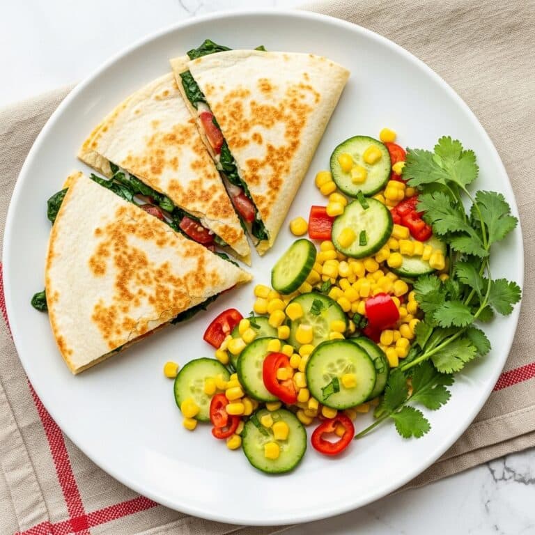 Paprika Chicken Quesadillas with Sweet Corn Stir-Fry Recipe