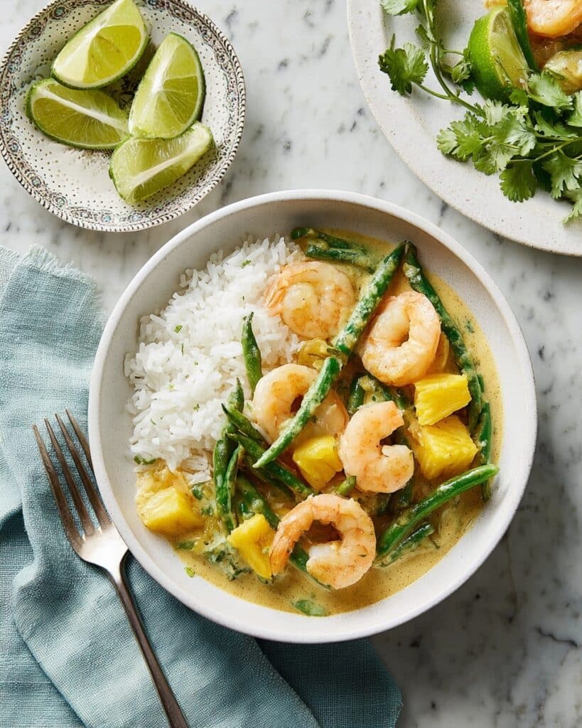 Easy Prawn Green Curry Rice Bowl Recipe