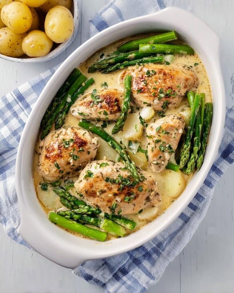 Creamy Chicken with Asparagus & Tarragon Recipe