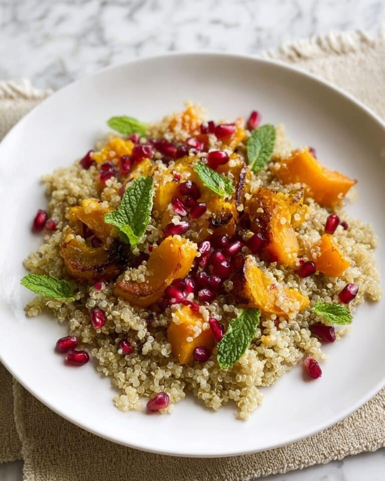 Quinoa Stew with Roasted Butternut Squash, Prunes, and Pomegranate Recipe