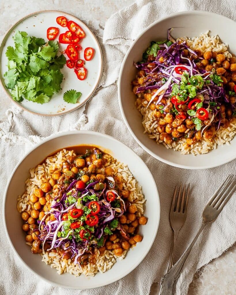 Peanut Chickpea Rice Bowl Recipe