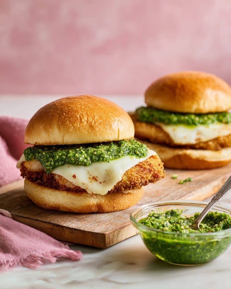 Chicken Parmesan Burgers with Rocket Pesto Recipe