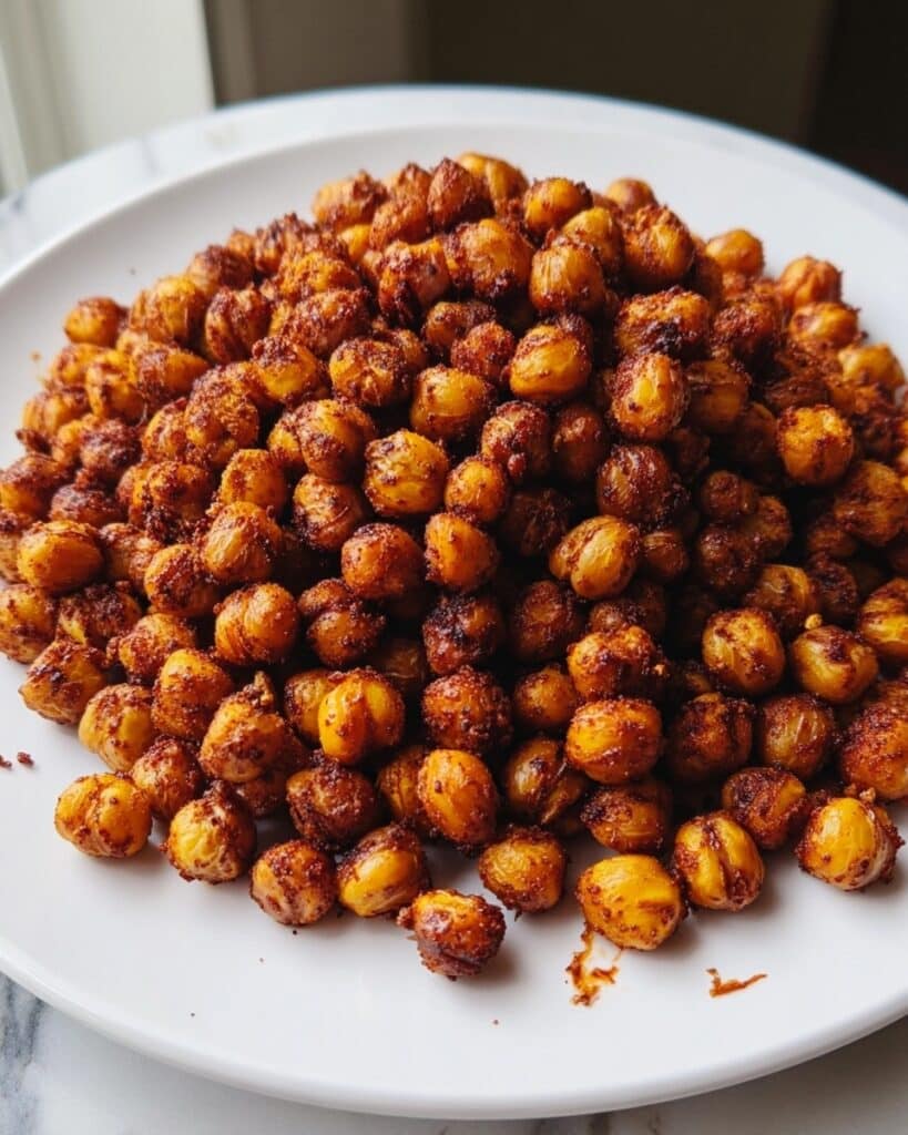 Garlic BBQ Roasted Chickpeas Recipe