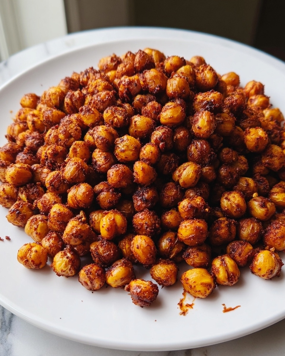 Garlic BBQ Roasted Chickpeas Recipe