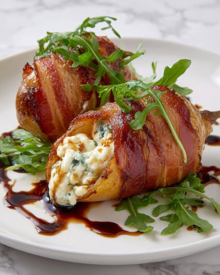 Prosciutto-Wrapped Pears with Balsamic Reduction and Goat Cheese Recipe