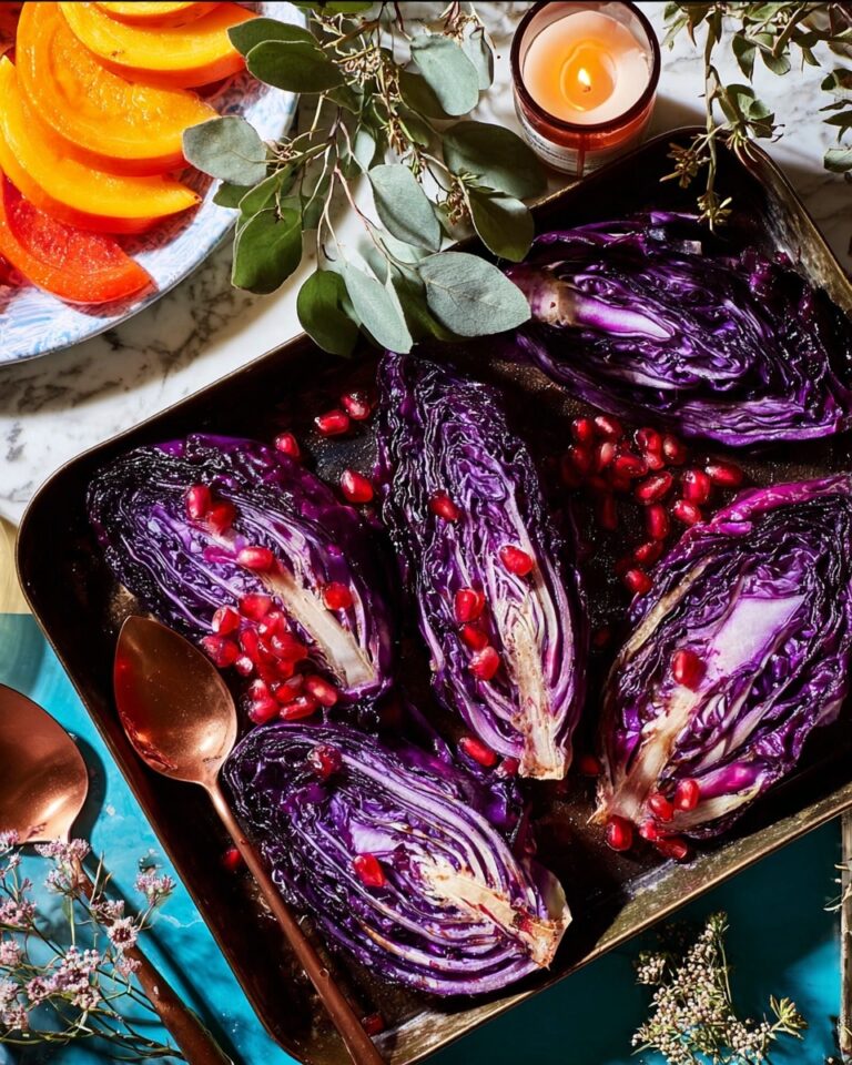 Roasted Red Cabbage with Pomegranate Molasses Recipe