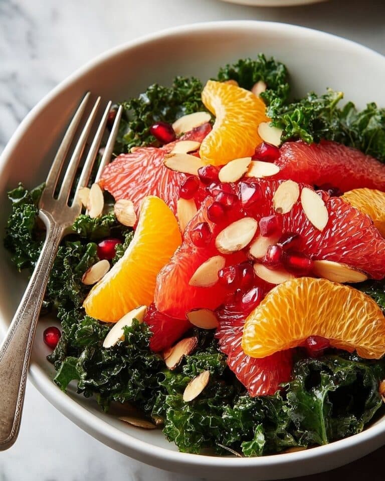 Winter Citrus Kale Pomegranate Salad Recipe