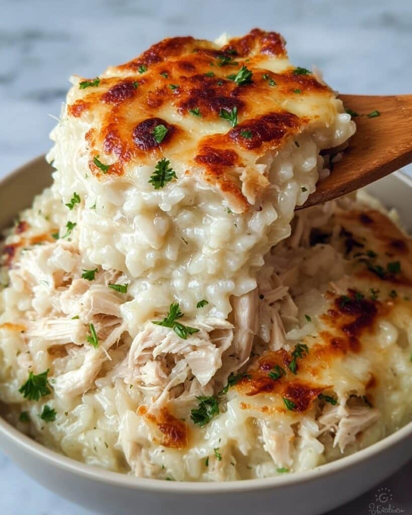 Chicken Alfredo Rice Casserole Recipe