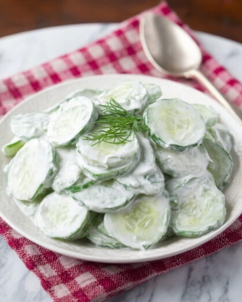Creamy Cucumber Salad with Dill Recipe